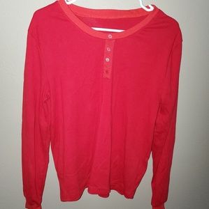 Soft and fuzzy red pajama top
